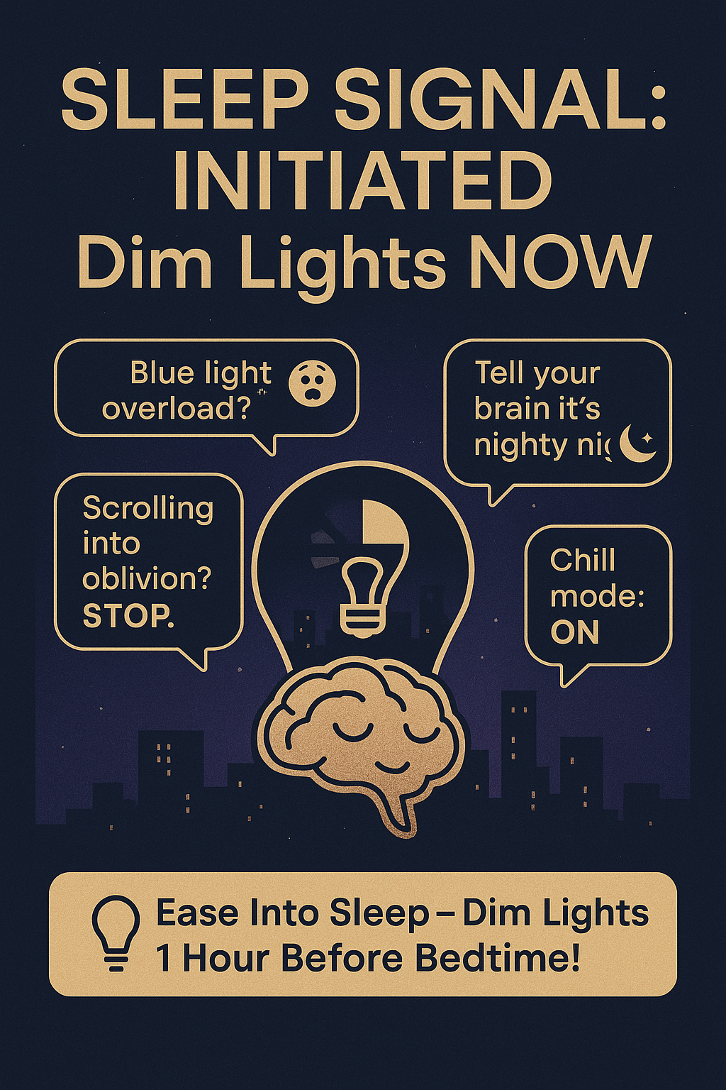 Dim Lights 1 Hour Before Bed Image