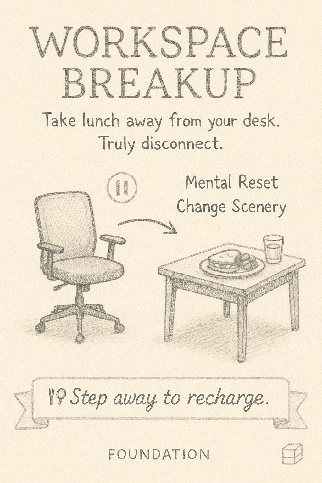 Eat Lunch Away From Desk Image