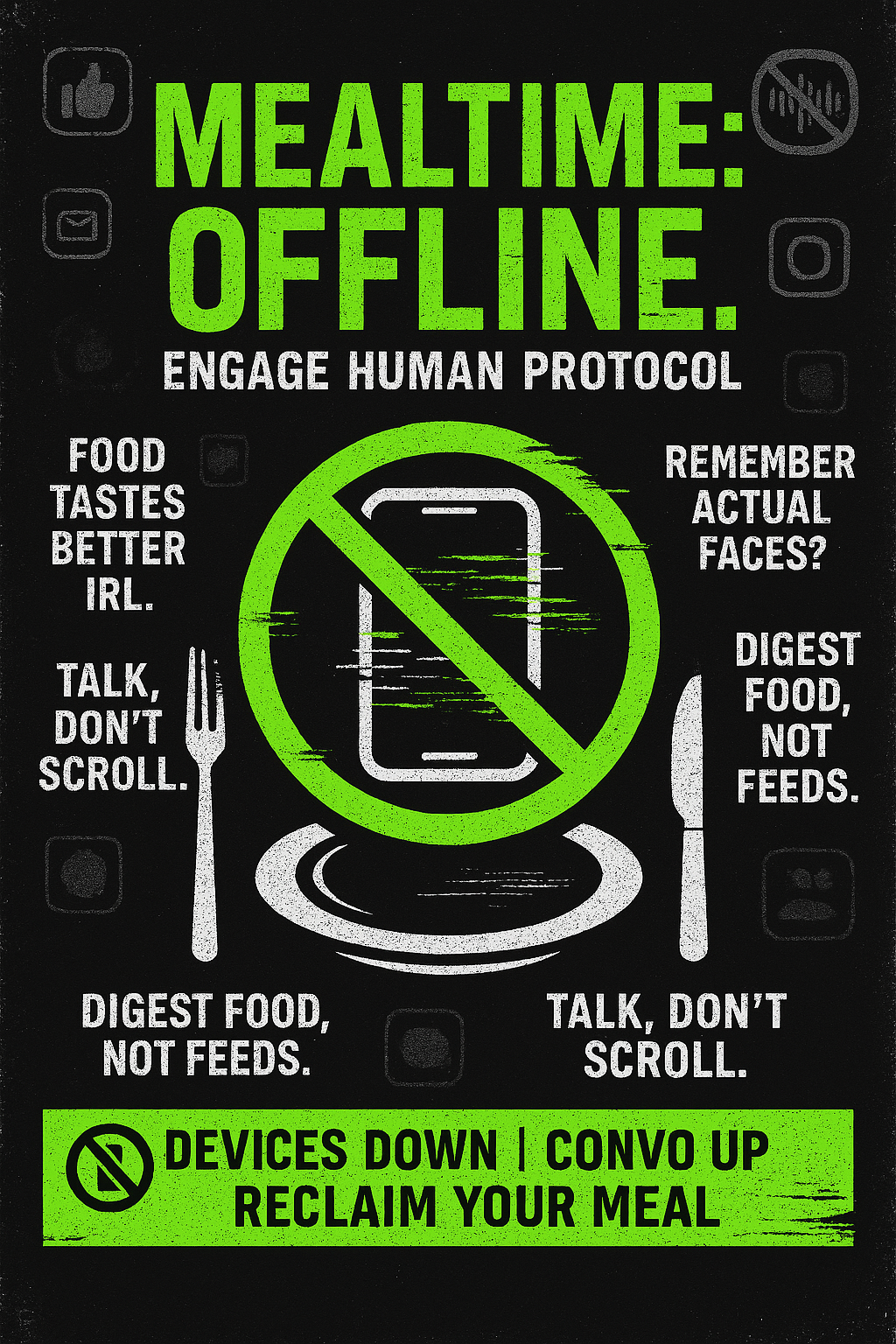 Implement Tech-Free Mealtime Image