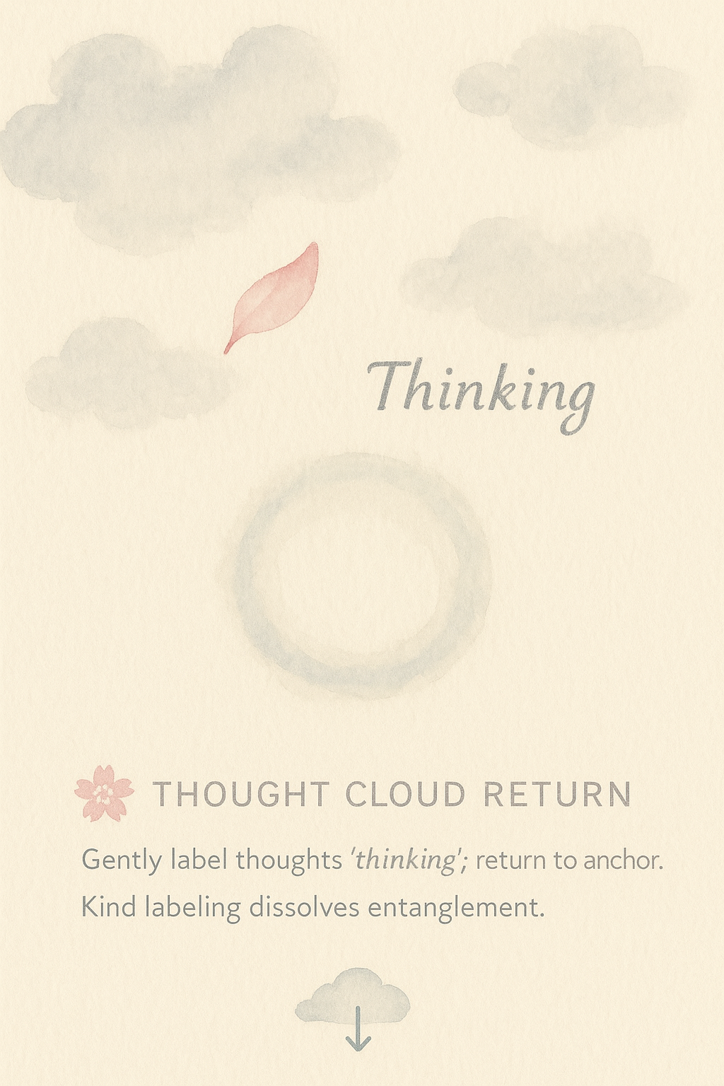 Label Thoughts 'Thinking' Gently Image