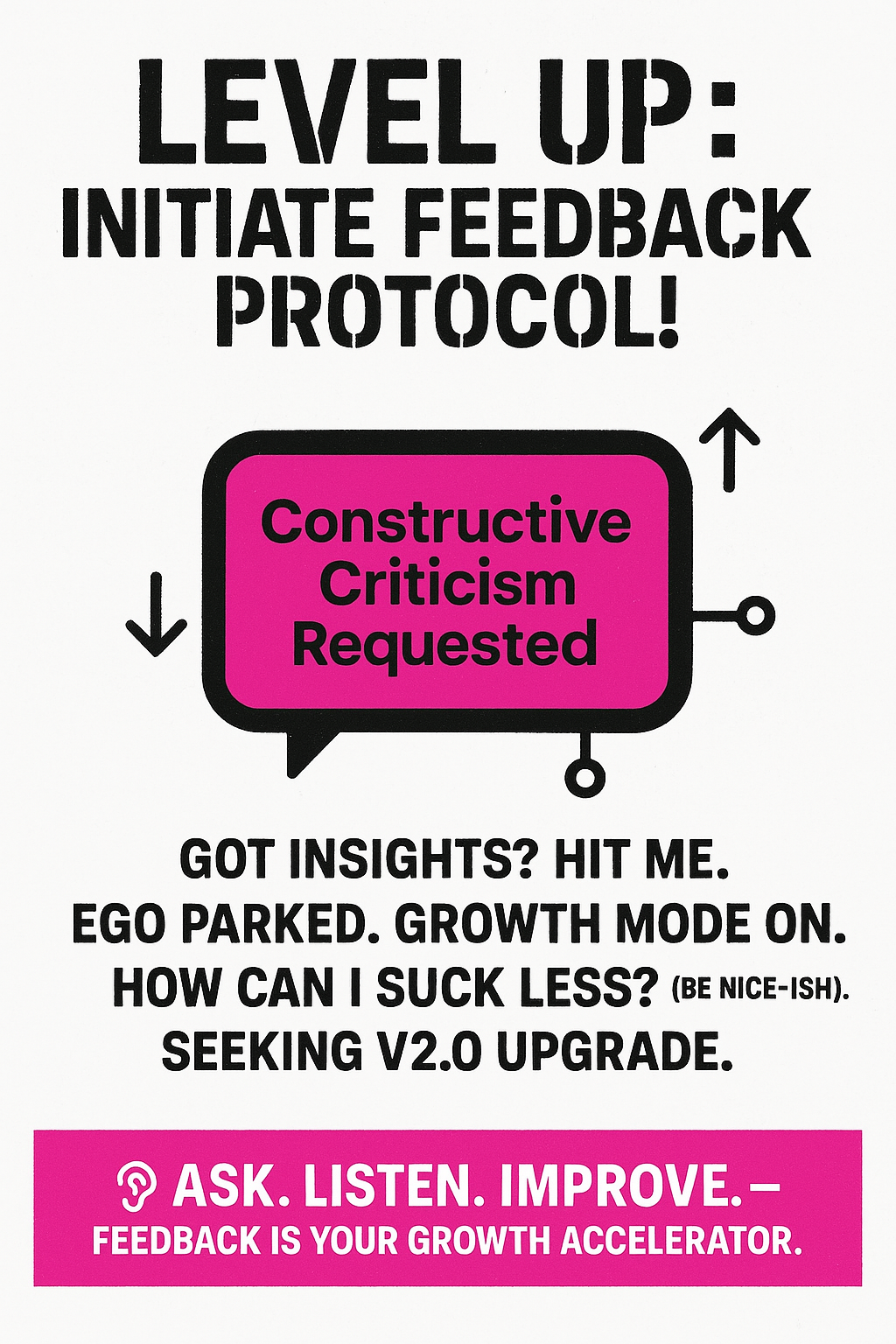 Seek 1 Piece of Feedback Weekly Image