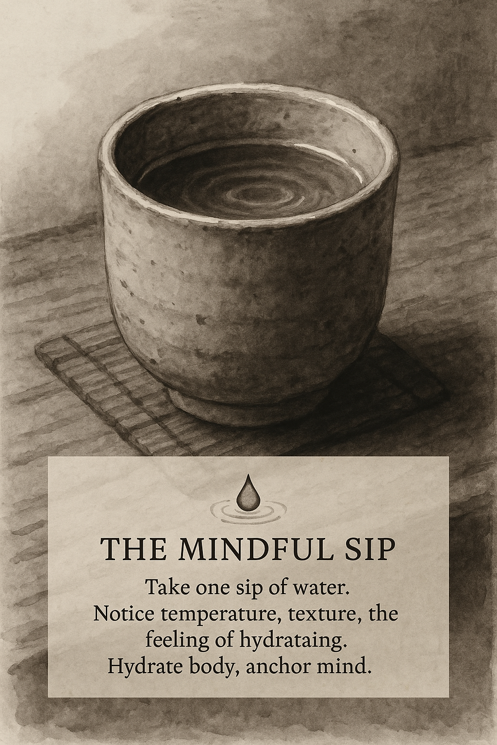 Sip Water Mindfully Now Image