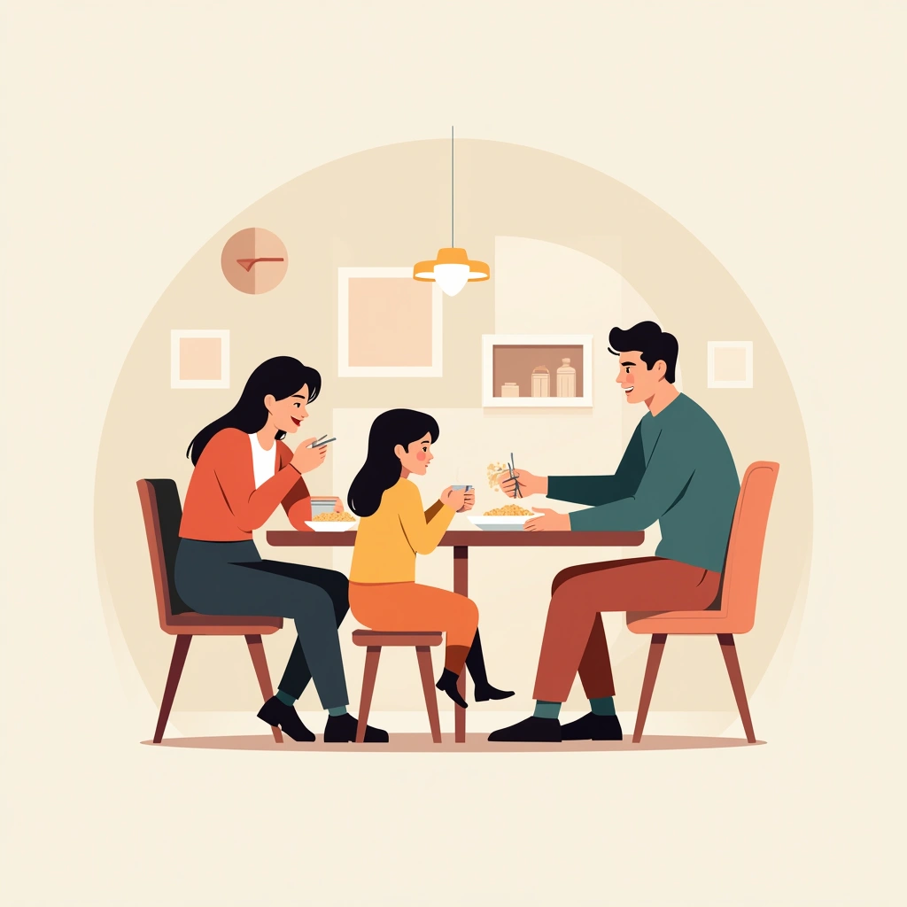 Family breakfast ritual Image