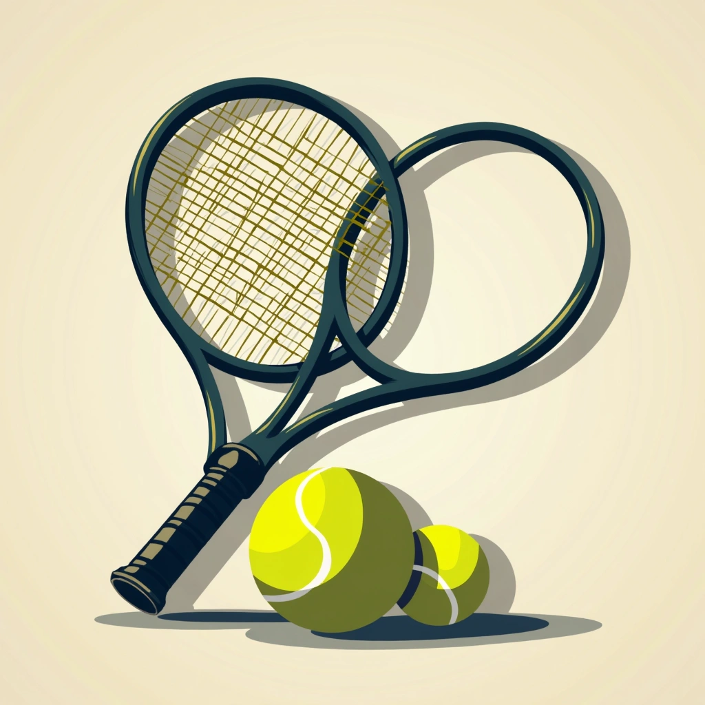 Competitive tennis matches Image